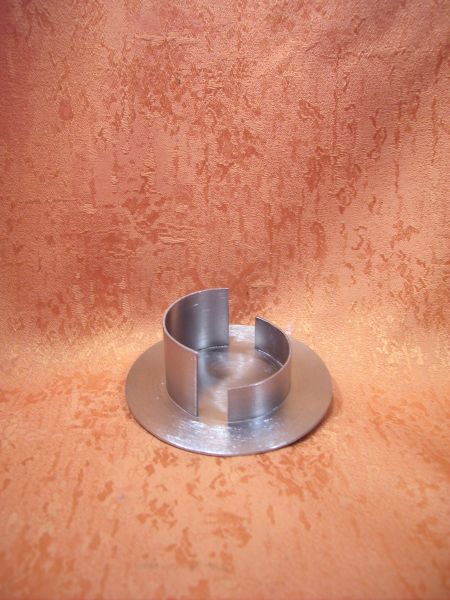 Kerzenhalter Silber matt rund zweiseitig offen 50 mm     6121